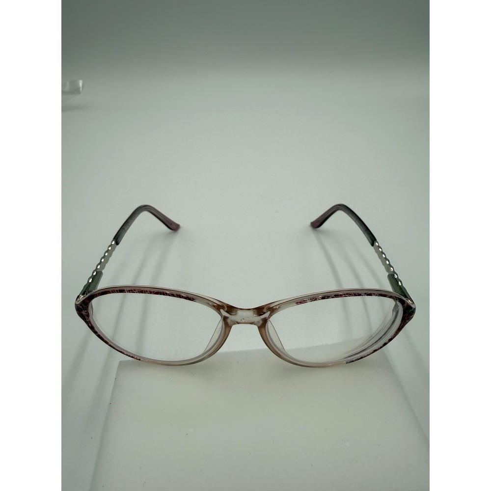 Gloria Vanderbilt Eyeglasses Womens Purple Pink Marble Oval Frames 773 Excellent